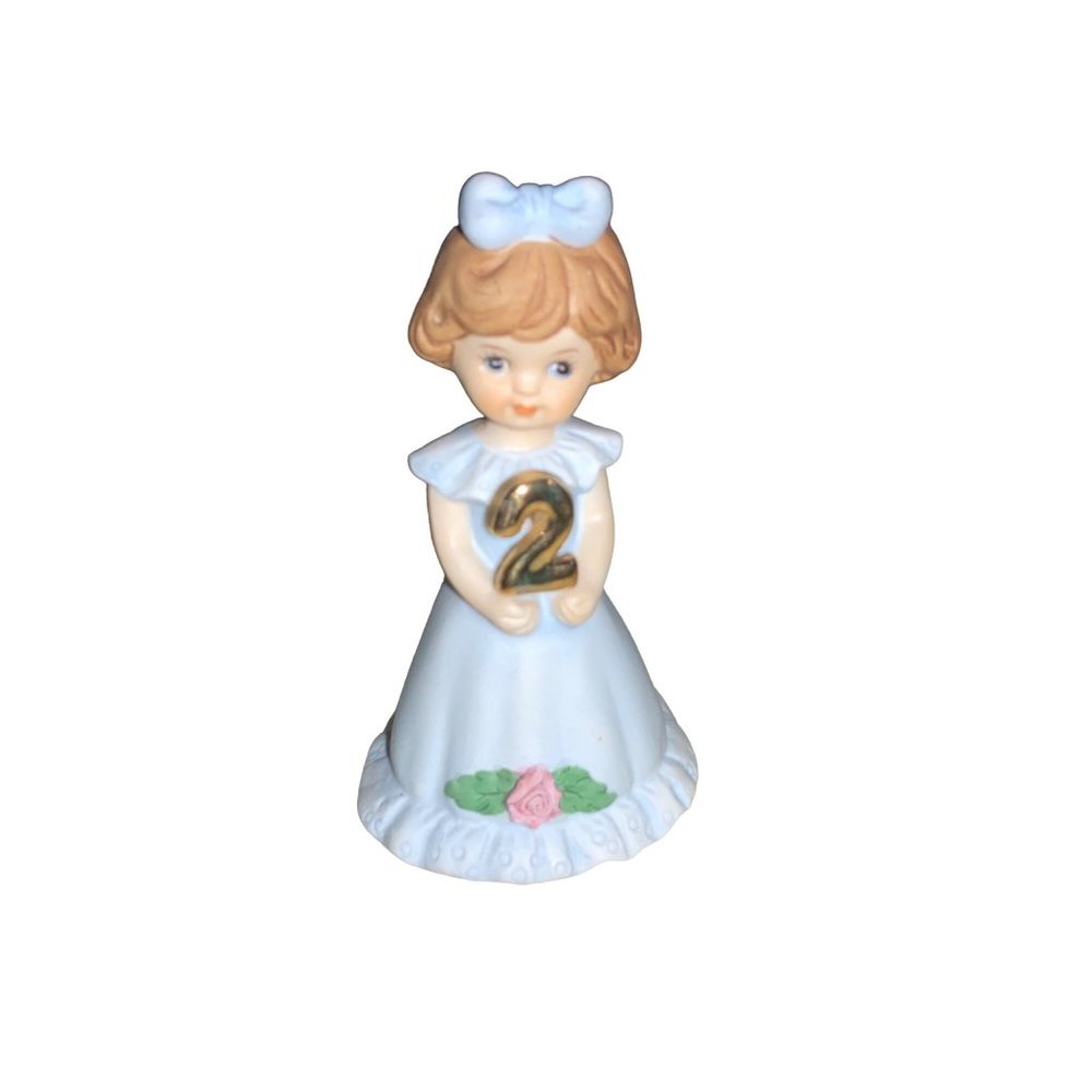 Enesco Growing Up Girl 2nd Birthday Porcelain Figurine